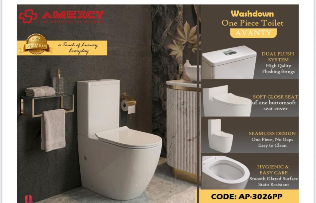 Amexcy Avanti AP-3026PP Washdown One-Piece Toilet
