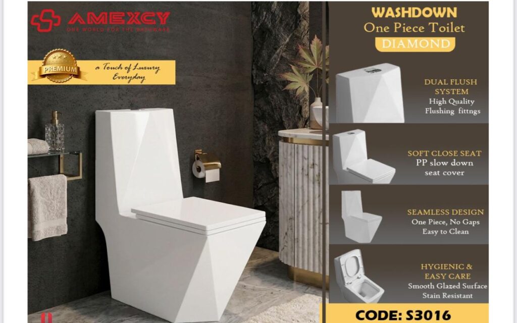 Amexcy Diamond S3016 Washdown One-Piece Toilet