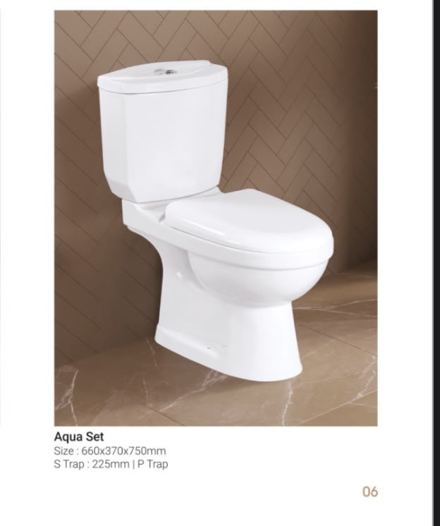 Aqua Set Close-Coupled Two-Piece Toilet 660 × 370 × 750 mm