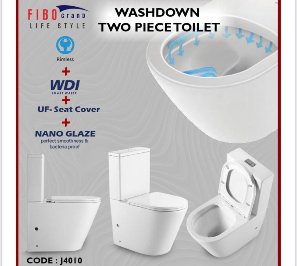 FIBO Grand J4010 Rimless Washdown Two-Piece Toilet