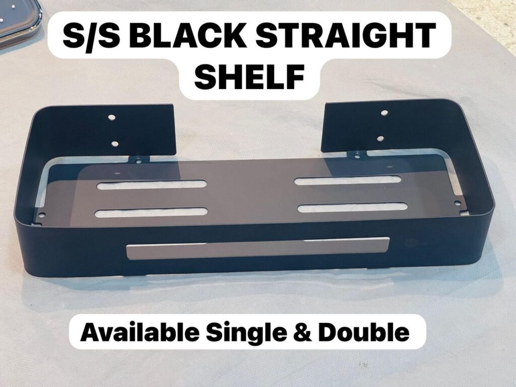 Miller Black Stainless Steel Corner Bathroom Shelf