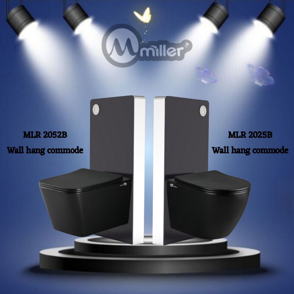 Miller MLR 2052B Black Wall-Hung Toilet