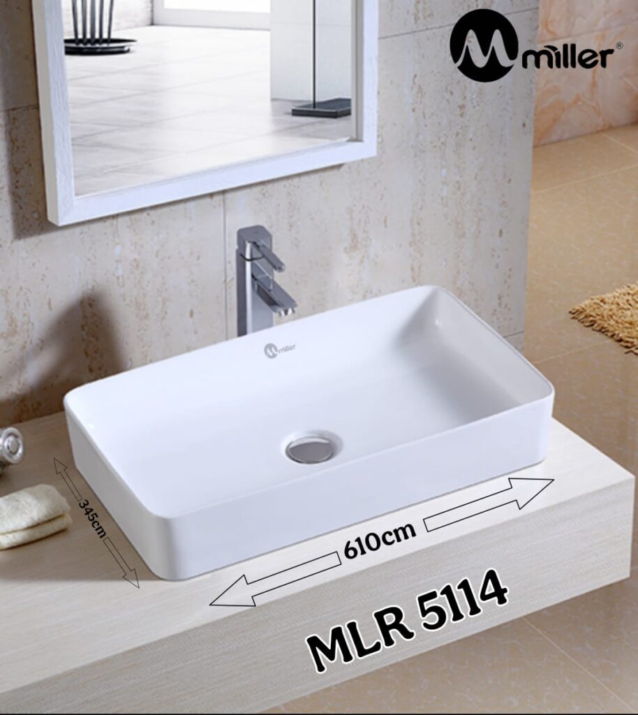 Miller MLR 5114 Slim Rectangular Countertop Wash Basin