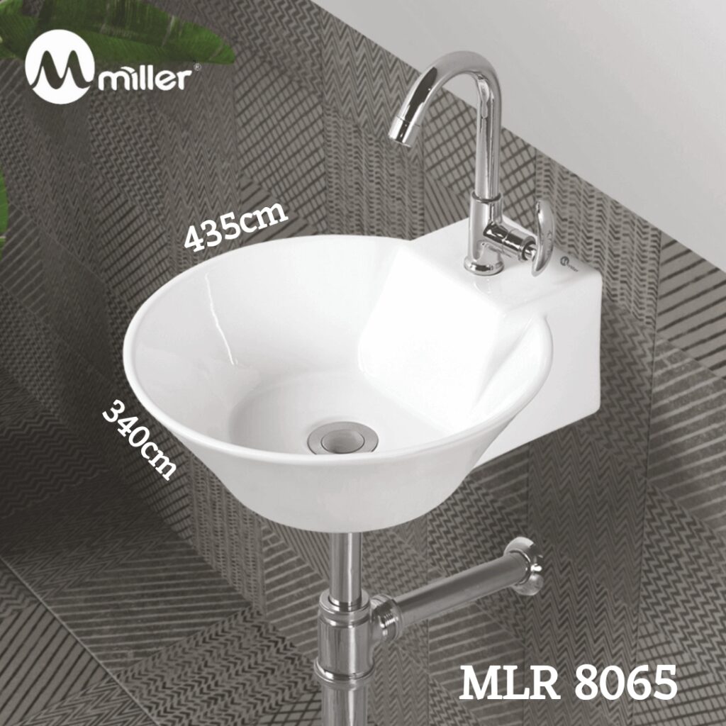 Miller MLR 8065 Compact Round Wall-Hung Wash Basin
