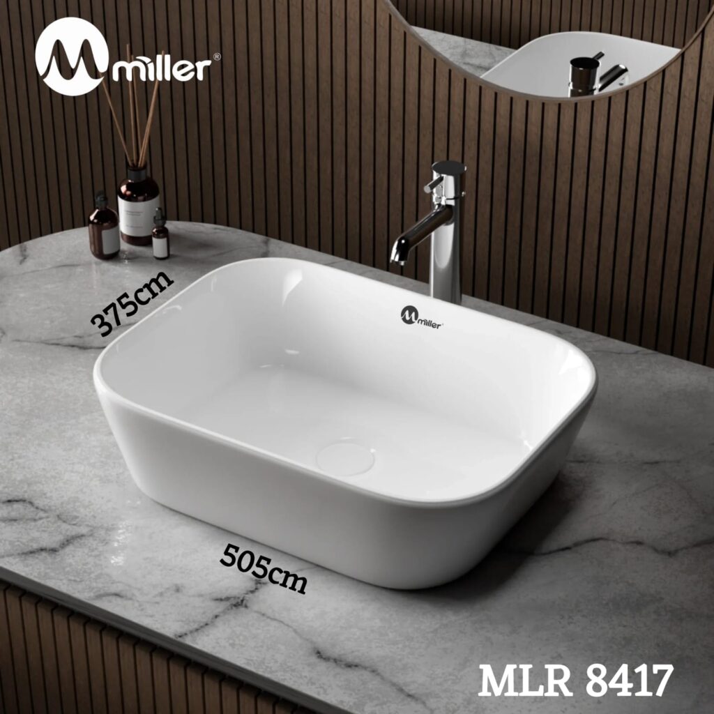 Miller MLR 8417 Rounded Rectangular Countertop Wash Basin