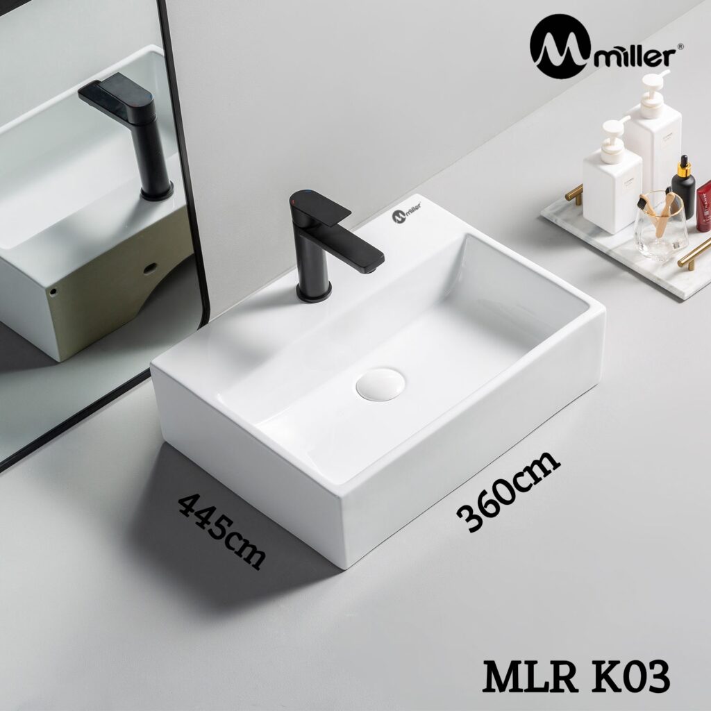 Miller MLR K03 Rectangular Countertop Wash Basin